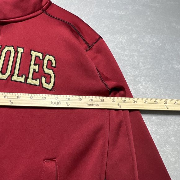 Florida State FSU Seminoles Red Long Sleeves Zip Up Jacket Men’s Size: S - Picture 7 of 9